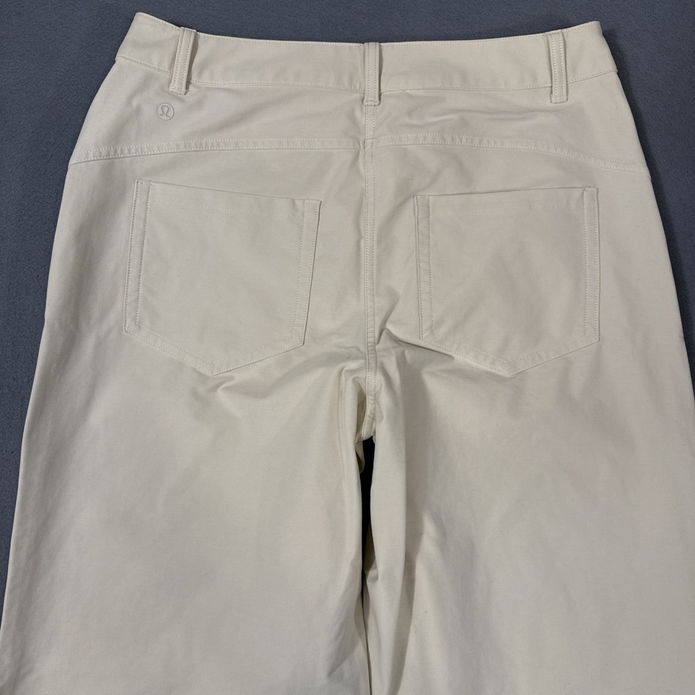 PANTS WIDE LEG Lululemon Women 31 BEIGE City Sleek 5 Pocket NWOT LE5ENJ - Picture 10 of 12